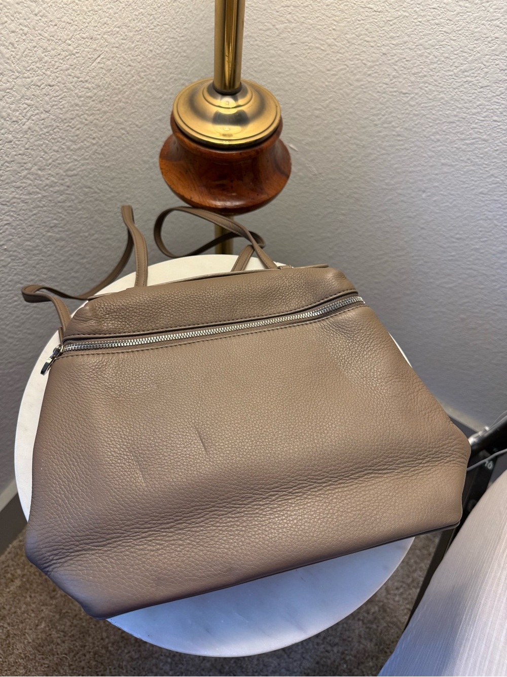 Loro Piana Grained Calfskin Extra Pocket L23.5 Backpack